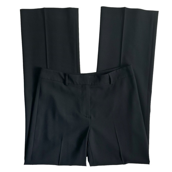 Theory Wool Straight Dress Pants Black Size 4 - Picture 1 of 16